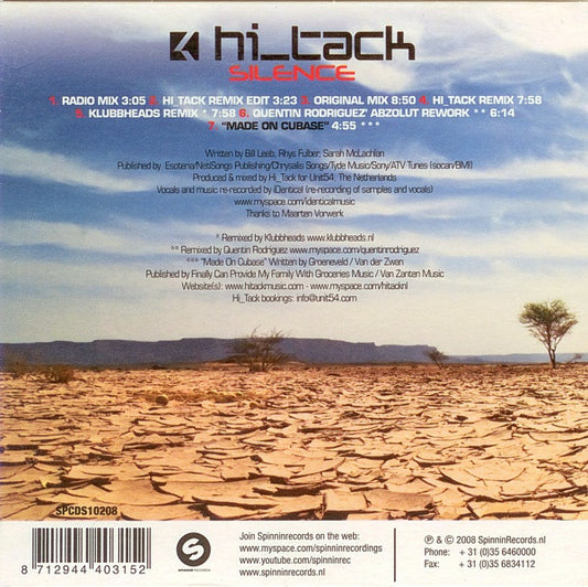 Hi_Tack : Silence (CD, Single)