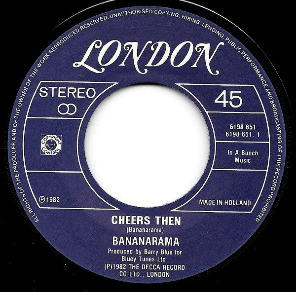 Bananarama : Cheers Then (7", Single)