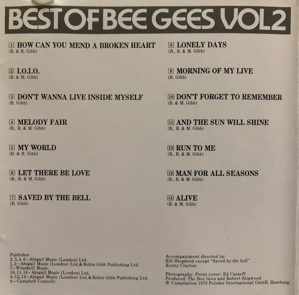 Bee Gees : Best Of Bee Gees • Vol 2 (CD, Comp, RE)