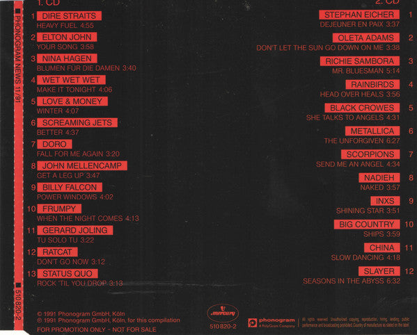 Various : Phonogram News 11/91 (2xCD, Comp, Promo)