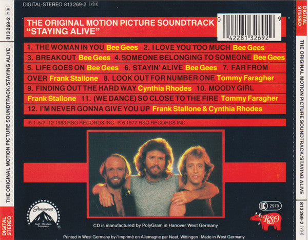 Various : Staying Alive (The Original Motion Picture Soundtrack) (CD, Album)