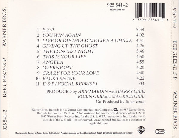 Bee Gees : E·S·P (CD, Album)