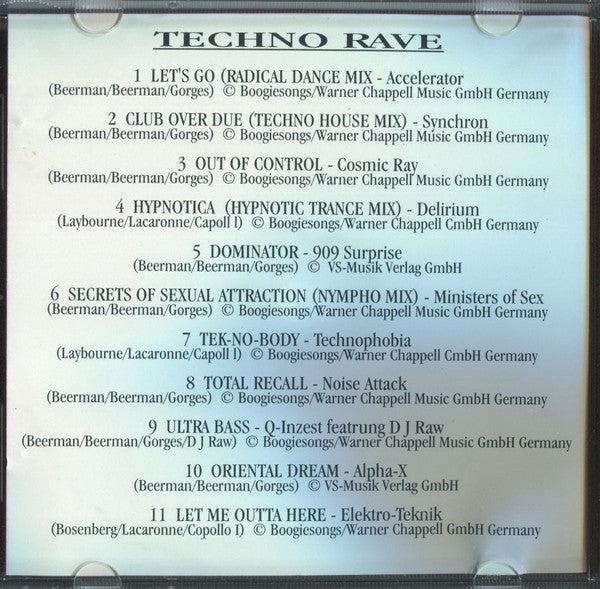 Various : Mega Power Hits - DJ Mixes - Techno Rave (CD, Comp)