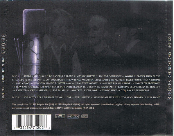 Bee Gees : One Night Only (2xHDCD, Album, Ltd)