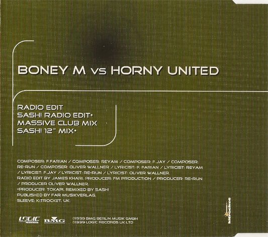 Boney M. Vs Horny United : Ma Baker / Somebody Scream (CD, Single)
