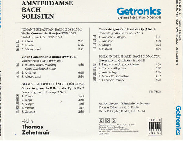 Amsterdam Bach Soloists : Bach | Händel (CD)