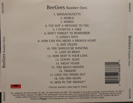 Bee Gees : Number Ones (CD, Comp)