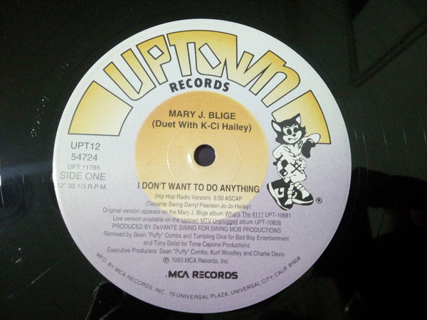 Mary J. Blige Duet With Cedric Hailey : I Don't Want To Do Anything (12", Single)