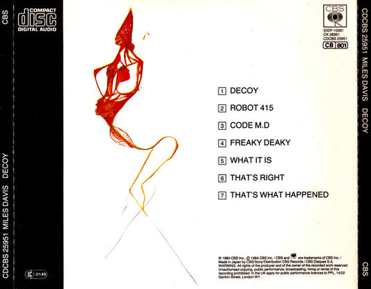 Miles Davis : Decoy (CD, Album)