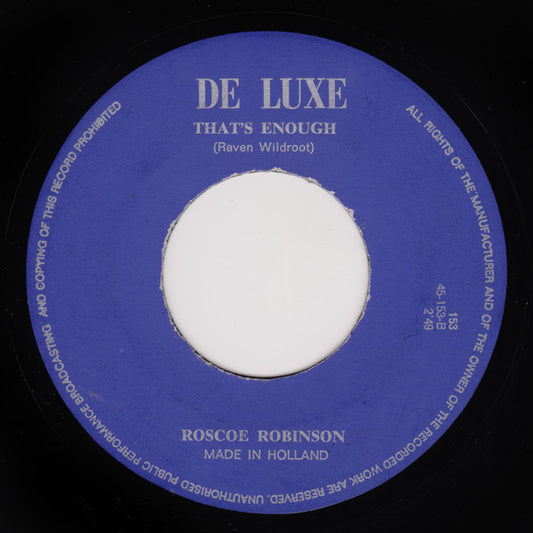 Roscoe Robinson : A Thousand Rivers / That's Enough (7")