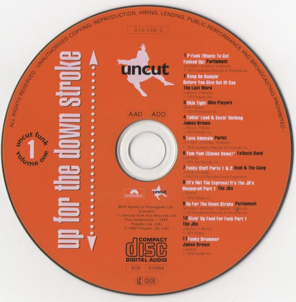 Various : Up For The Down Stroke (Uncut Funk Volume 1) (CD, Comp)