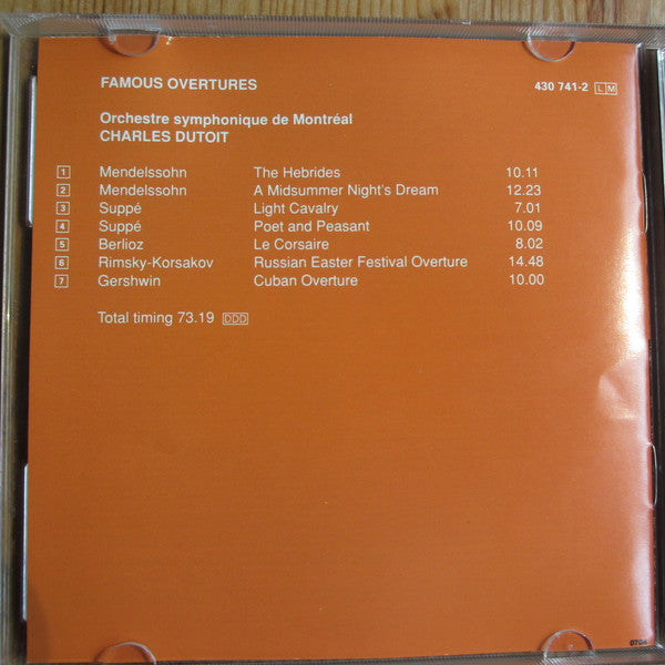 Orchestre Symphonique De Montréal, Charles Dutoit : Famous Overtures (CD, Comp)