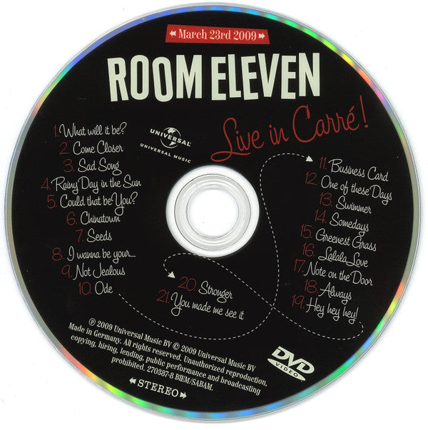 Room Eleven : Live In Carré (DVD + CD, Album)