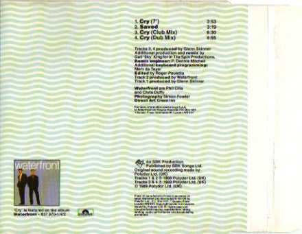 Waterfront (2) : Cry (CD, Single)
