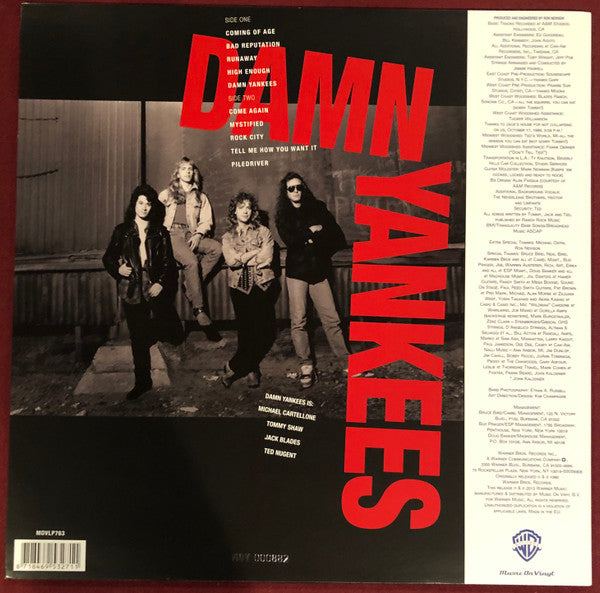 Damn Yankees : Damn Yankees (LP, Album, Ltd, Num, RE, Sil)