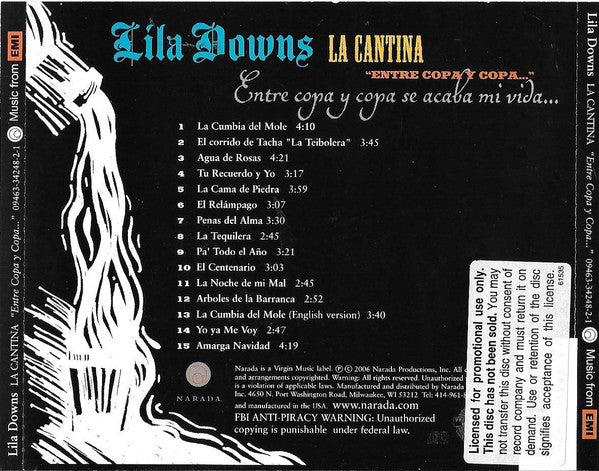 Lila Downs : La Cantina "Entre Copa Y Copa..." (CD, Album)