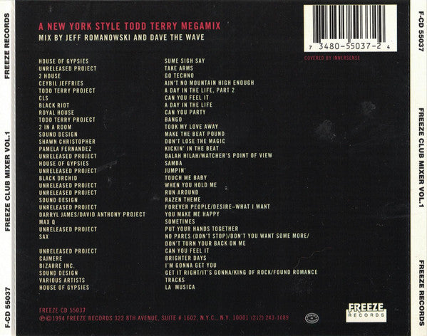 Various : Freeze Club Mixer Vol. 1 (CD, Comp, Mixed)