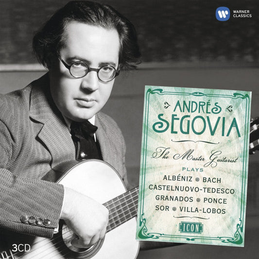 Andrés Segovia Plays Isaac Albéniz · Johann Sebastian Bach · Mario Castelnuovo-Tedesco · Enrique Granados · Manuel María Ponce Cuéllar · Fernando Sor · Heitor Villa-Lobos : The Master Guitarist (3xCD, Mono, RE, RM + Box, Comp)
