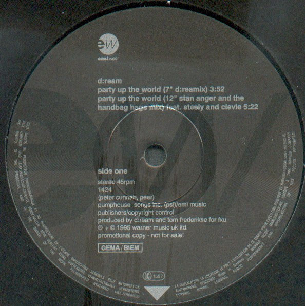 D:Ream : Party Up The World (12", Promo)