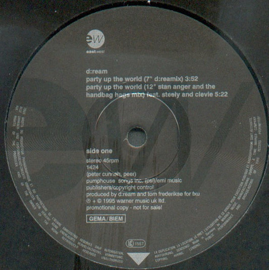 D:Ream : Party Up The World (12", Promo)