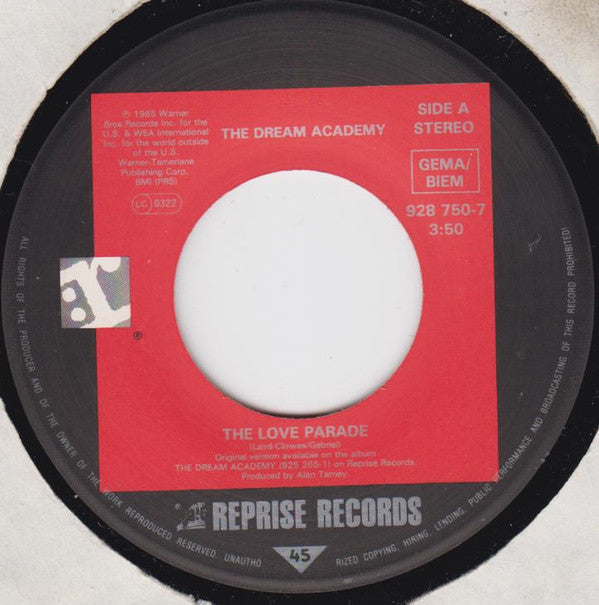 The Dream Academy : The Love Parade (7", Single)