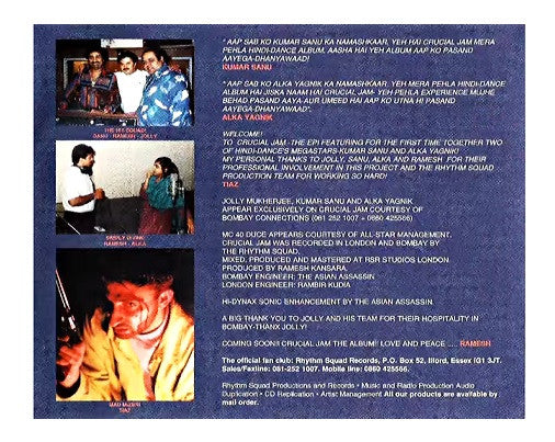 Kumar Sanu, Alka Yagnik : Crucial Jam EP (CD, EP)