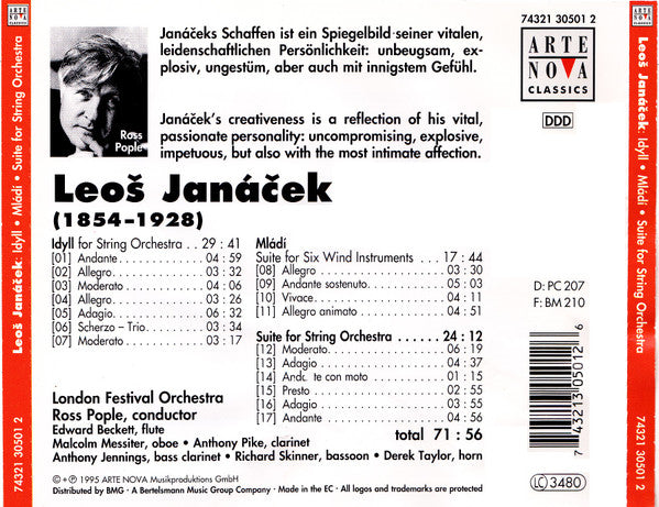 Leoš Janáček, London Festival Orchestra, Ross Pople : Idyll, Mládí, Suite For String Orchestra (CD)