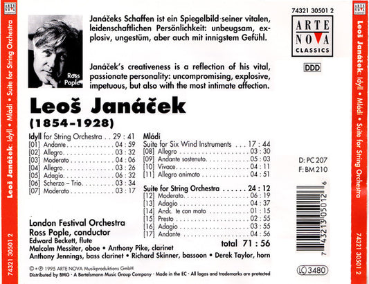 Leoš Janáček, London Festival Orchestra, Ross Pople : Idyll, Mládí, Suite For String Orchestra (CD)
