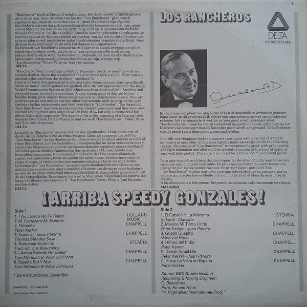 Los Rancheros (4) & De Amsterdamse Lieverdjes : Arriba Speedy Gonzales (LP)