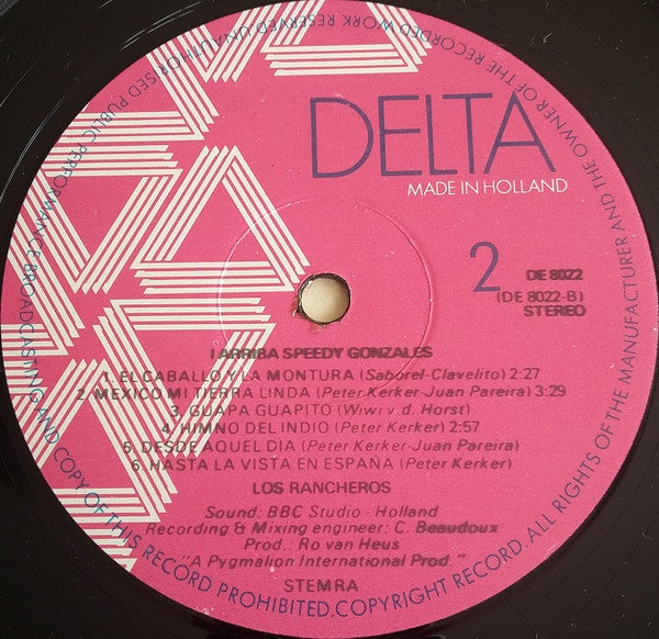 Los Rancheros (4) & De Amsterdamse Lieverdjes : Arriba Speedy Gonzales (LP)