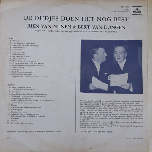 Rien van Nunen & Bert van Dongen : De Oudjes Doen Het Nog Best (LP, Album)