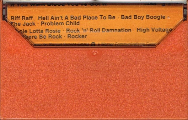 AC/DC : If You Want Blood You've Got It (Cass, Album, RE, ora)