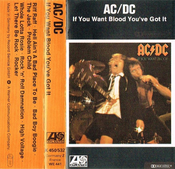 AC/DC : If You Want Blood You've Got It (Cass, Album, RE, ora)