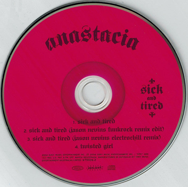 Anastacia : Sick And Tired (CD, Single)