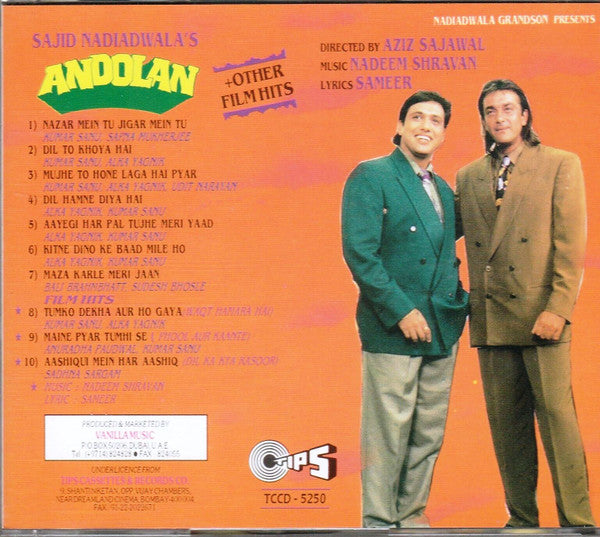 Nadeem Shravan, Sameer : Andolan (CD)