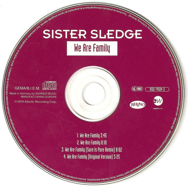 Sister Sledge : We Are Family (CD, Maxi)