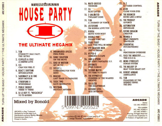 Various : House Party I (The Ultimate Megamix) (CD, Comp, Mixed)