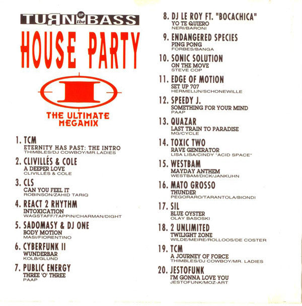 Various : House Party I (The Ultimate Megamix) (CD, Comp, Mixed)