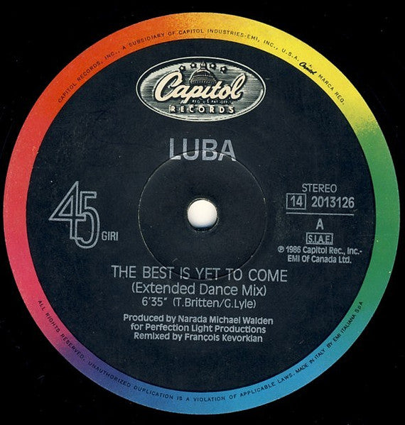 Luba : The Best Is Yet To Come (12")