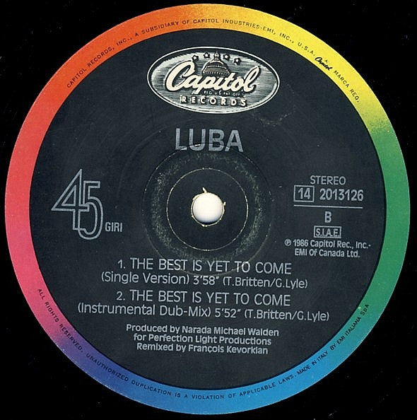 Luba : The Best Is Yet To Come (12")