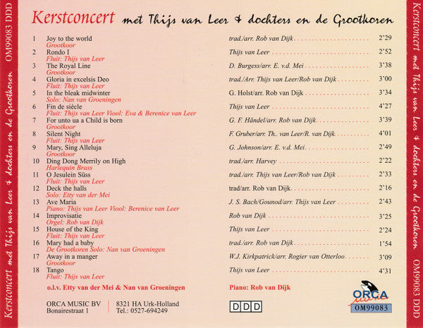 Various : Kerstconcert Met Thijs Van Leer En Dochters (CD, Album)
