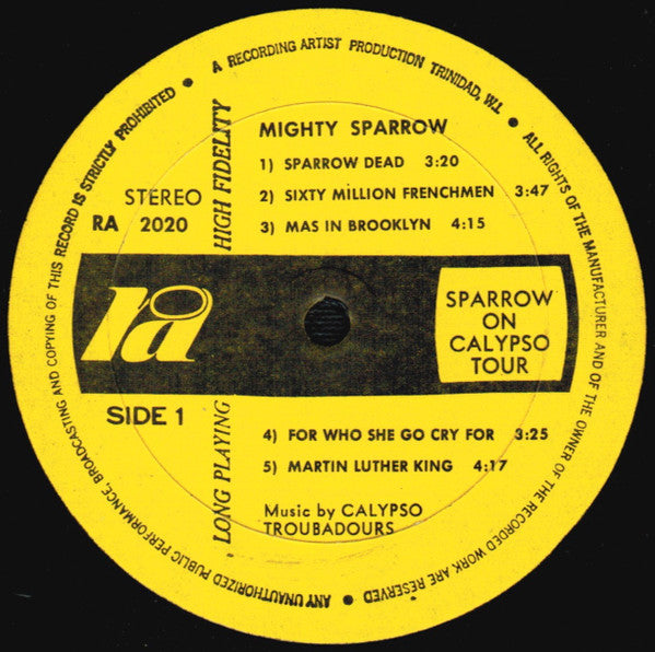 Mighty Sparrow : More Sparrow More (LP, Album, Gat)