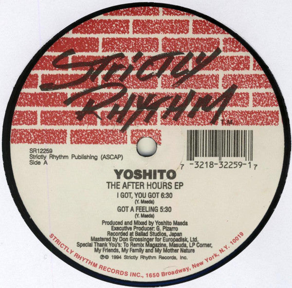 Yoshito Maeda : The After Hours EP (12", EP)