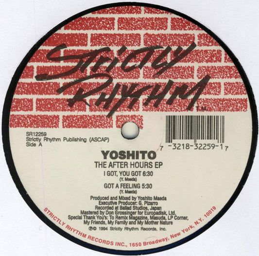 Yoshito Maeda : The After Hours EP (12", EP)