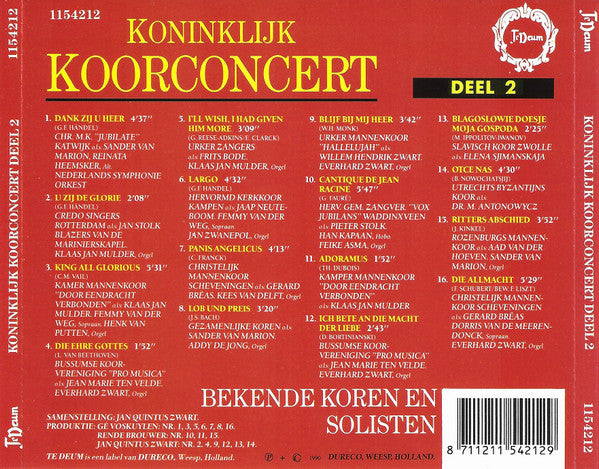 Various : Koninklijk Koorconcert Deel 2 (CD, Comp)