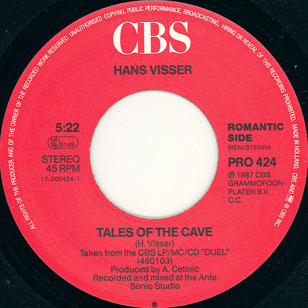 Hans Visser : Tales Of The Cave (7", Promo)