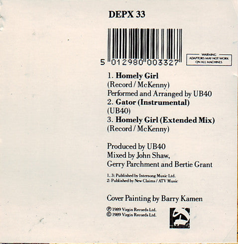 UB40 : Homely Girl (CD, Mini, Single)