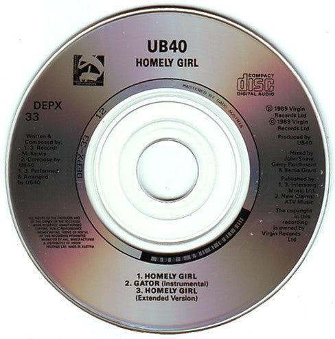UB40 : Homely Girl (CD, Mini, Single)