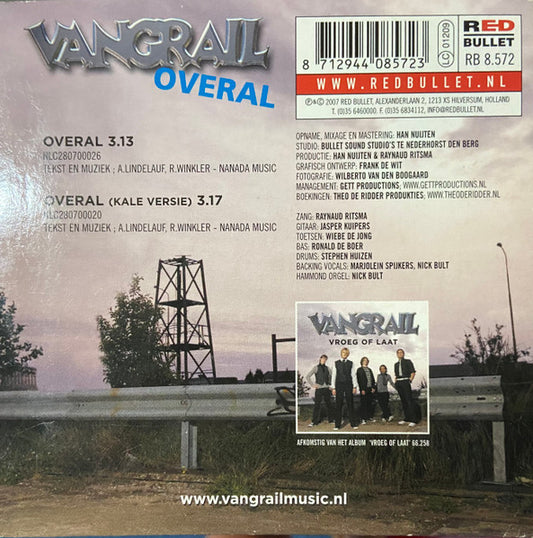 Vangrail : Overal  (CD, Single)