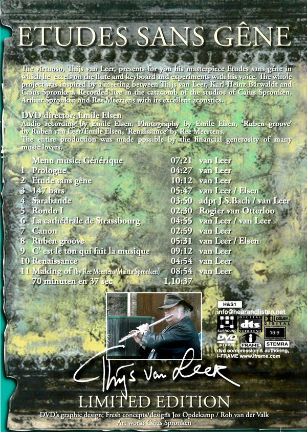 Thijs Van Leer : Etudes Sans Gêne (DVD-V, Ltd)